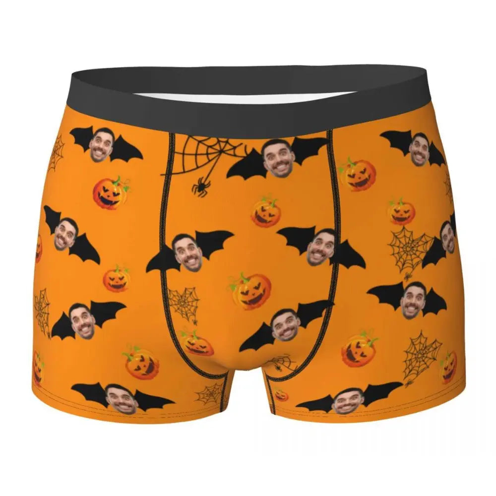 Caleçon Personnalisable Halloween - Orange / XXL