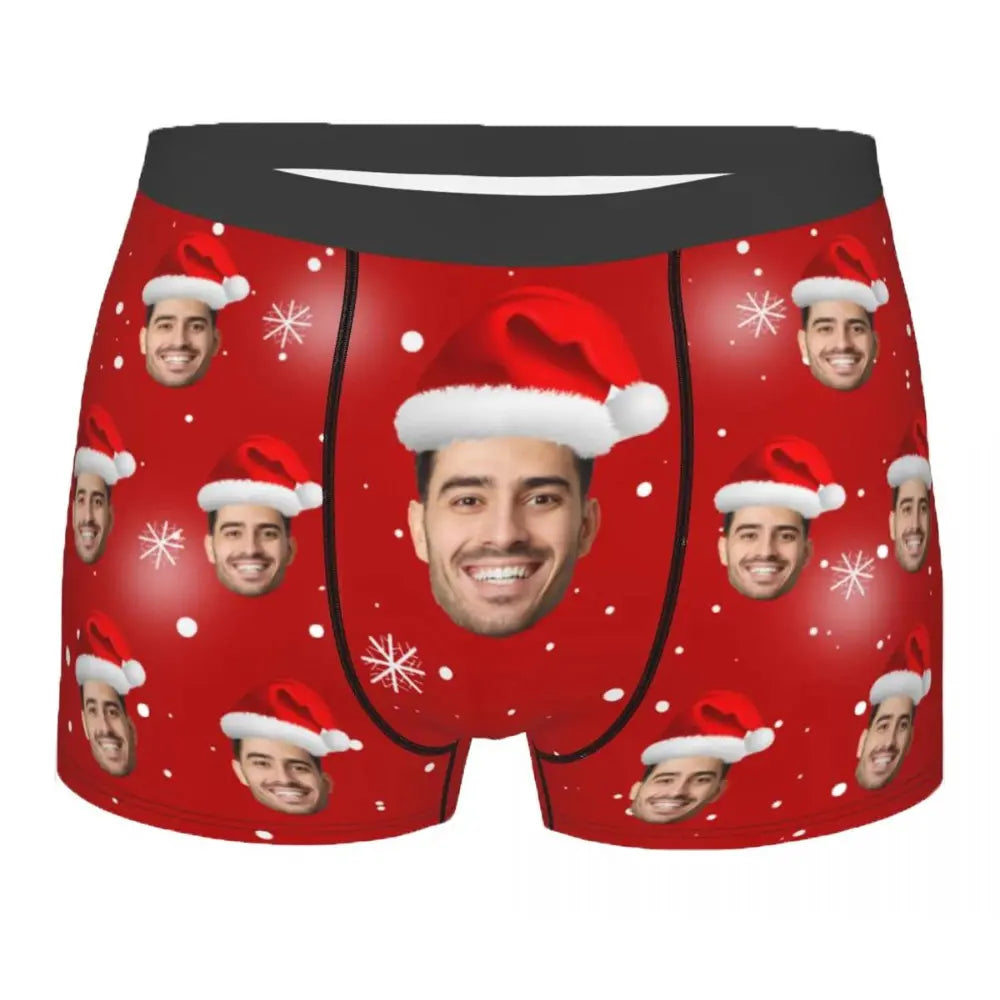 Caleçon Personnalisable Noël - Rouge / XXL