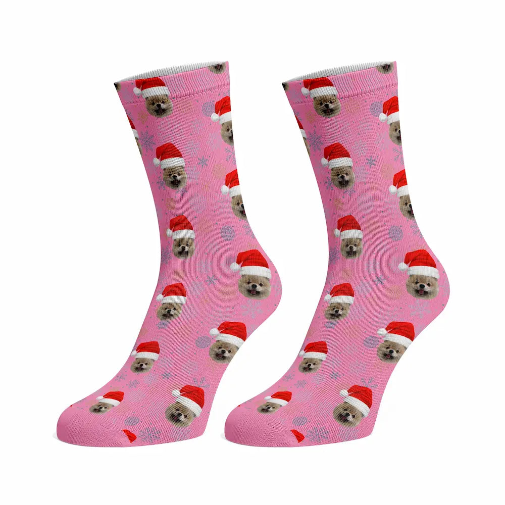 Chaussette Noël Personnalisée - Rose Clair