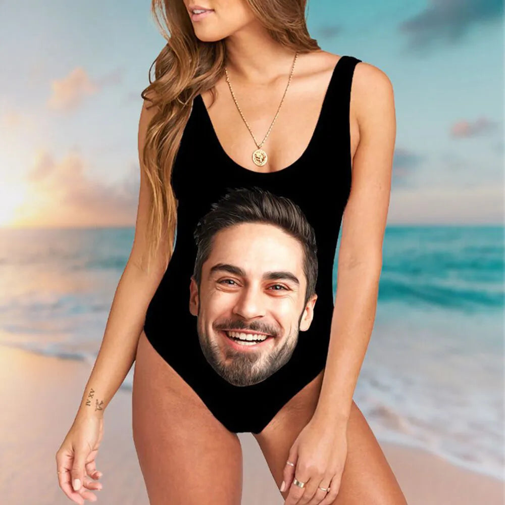 Maillot de Bain Personnalisé - Noir / XL