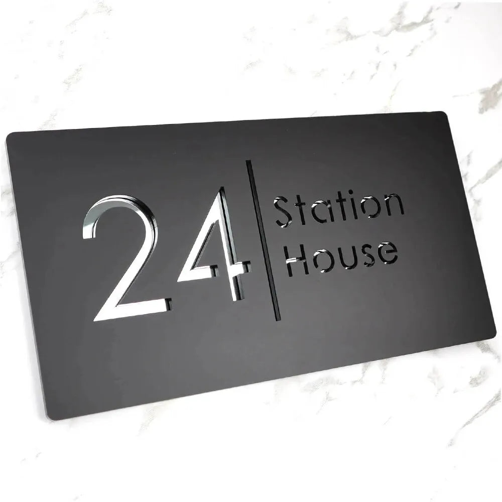 Plaque Adresse Maison - 2 / Argent