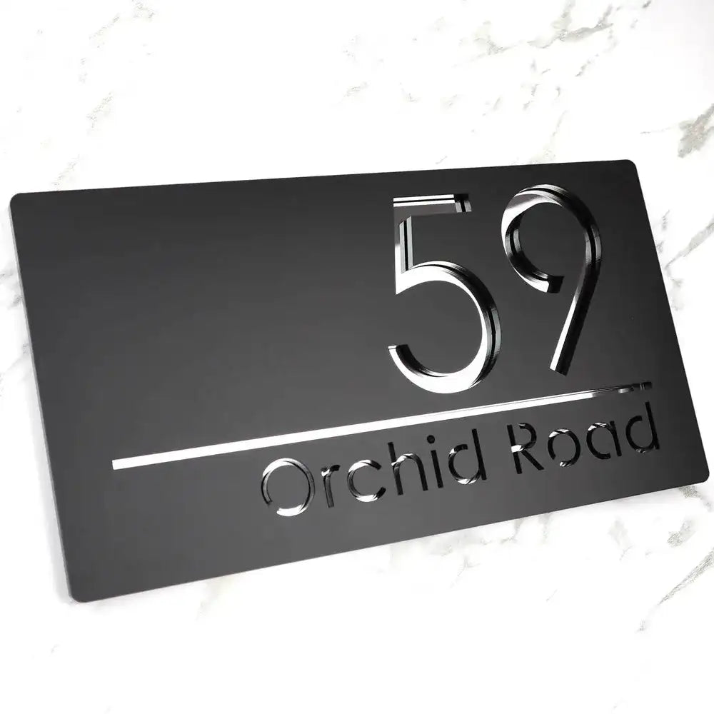 Plaque Adresse Maison - 1 / Argent