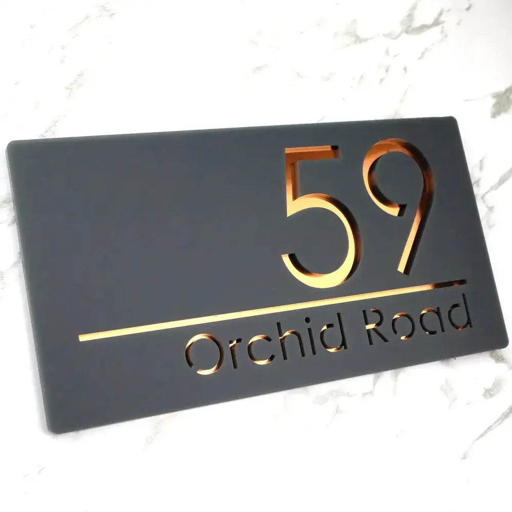 Plaque Adresse Maison - 1 / Or