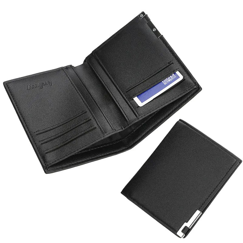 Portefeuille Cuir Homme Personnalisé - Noir / 11.5cm x 9.5cm