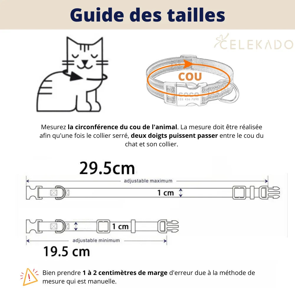 Collier pour Chat Personnalisé - Collier pour Chat Personnalisé