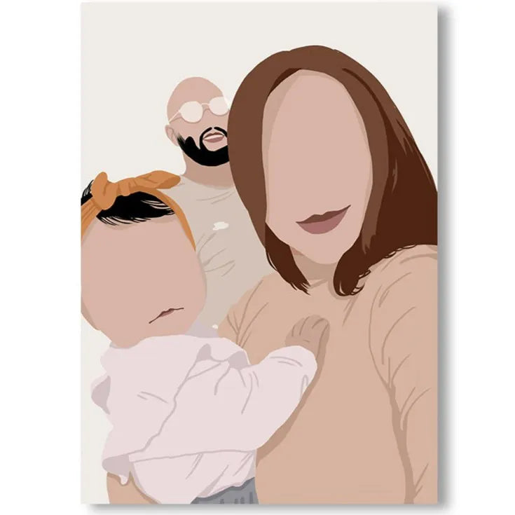 Toile Personnalisée Famille - 60X80cm / 3