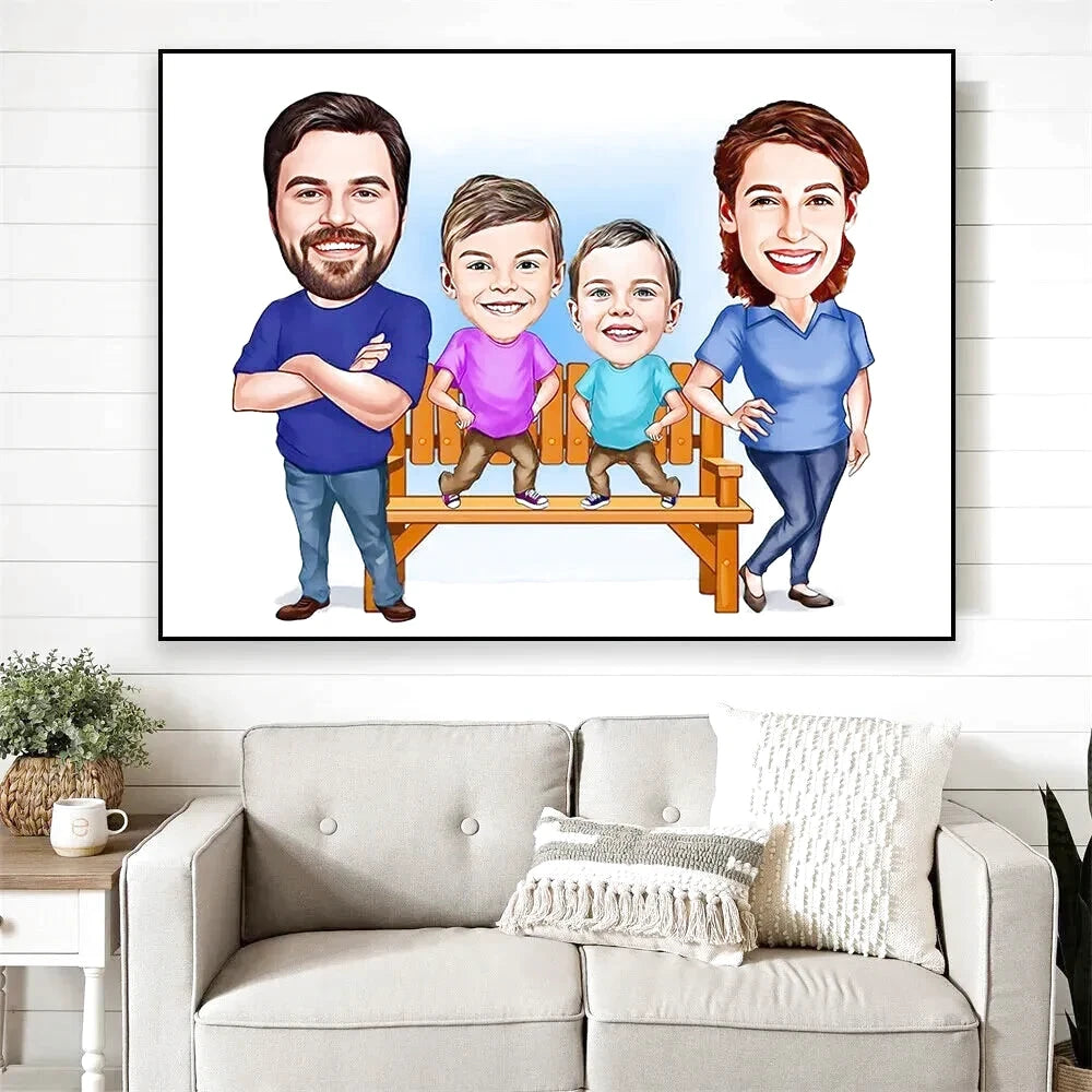 Portrait de Famille Personnalisé - Celekado