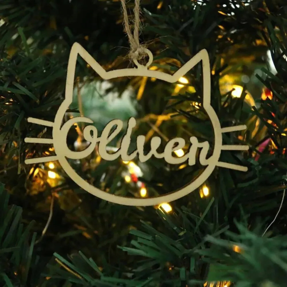 Boule de Noël Prénom - Chat