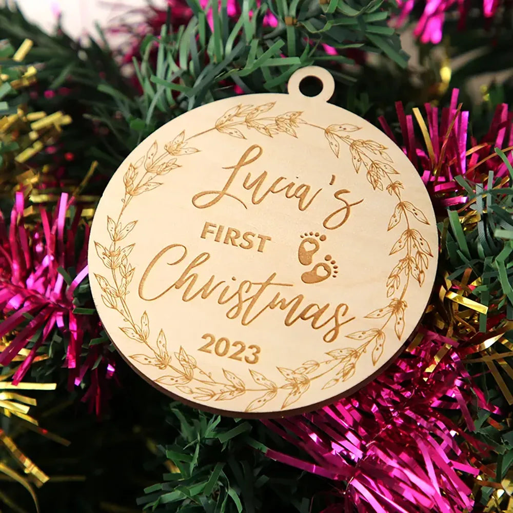 Boule Noël Personnalisée - Bois