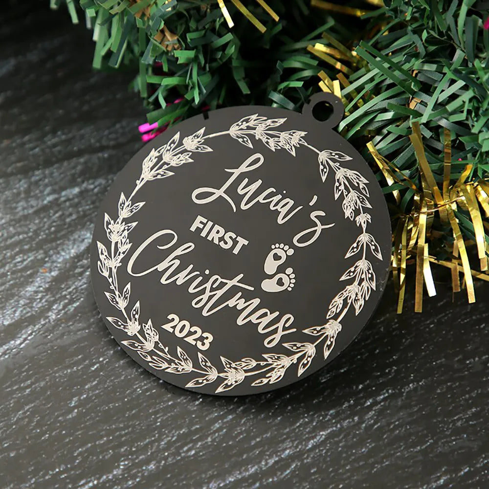 Boule Noël Personnalisée - Noir