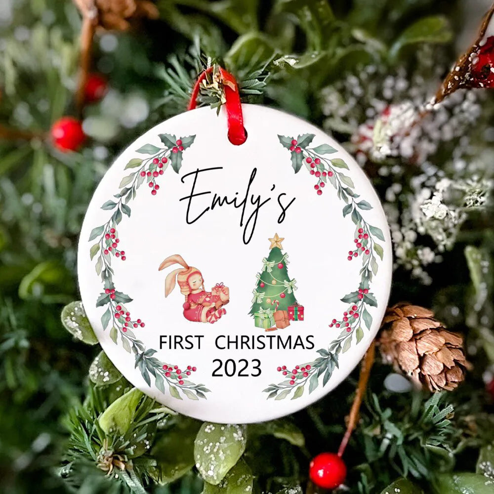 Boule Noël Personnalisée Prénom - Sapin
