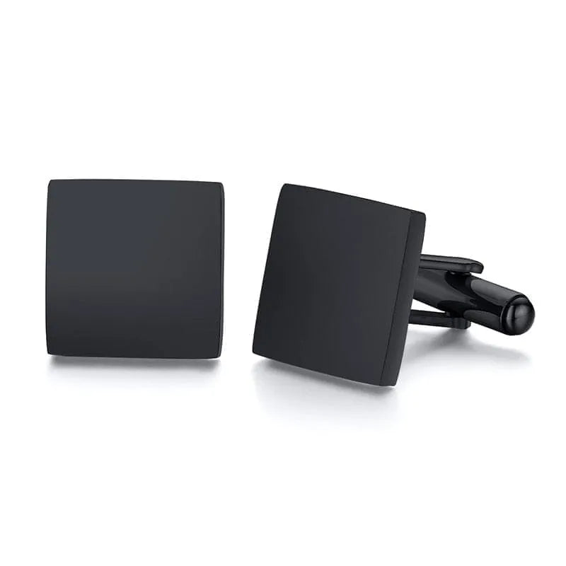 Boutons de Manchette Personnalisés - Carré noir