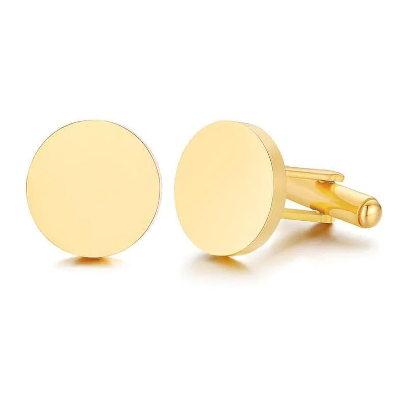 Boutons de Manchette Personnalisés - Rond doré