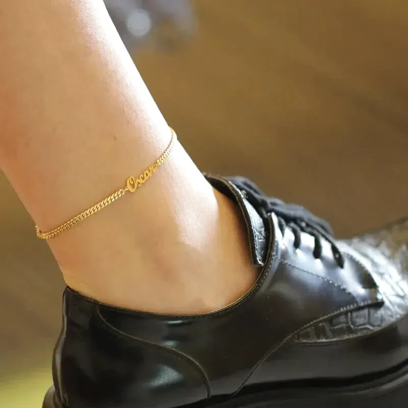 Bracelet de Cheville Personnalisé - Or rosé
