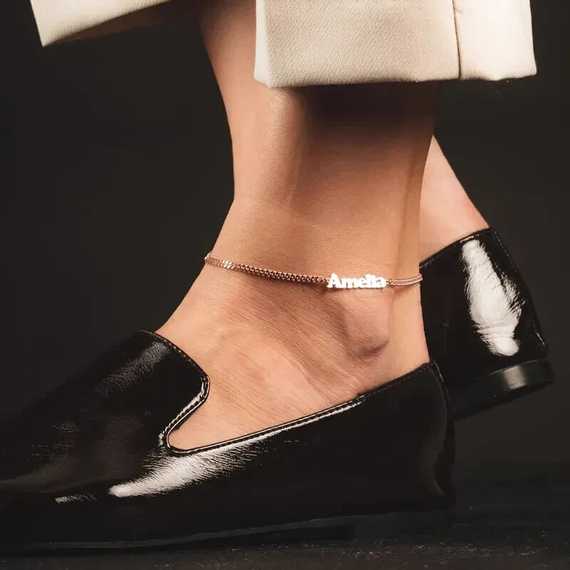 Bracelet de Cheville Personnalisé - Argenté
