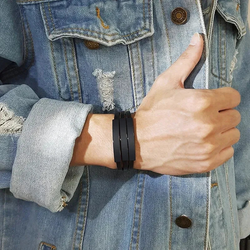 Bracelet Cuir Homme Personnalisé - Bracelet Cuir Homme Personnalisé
