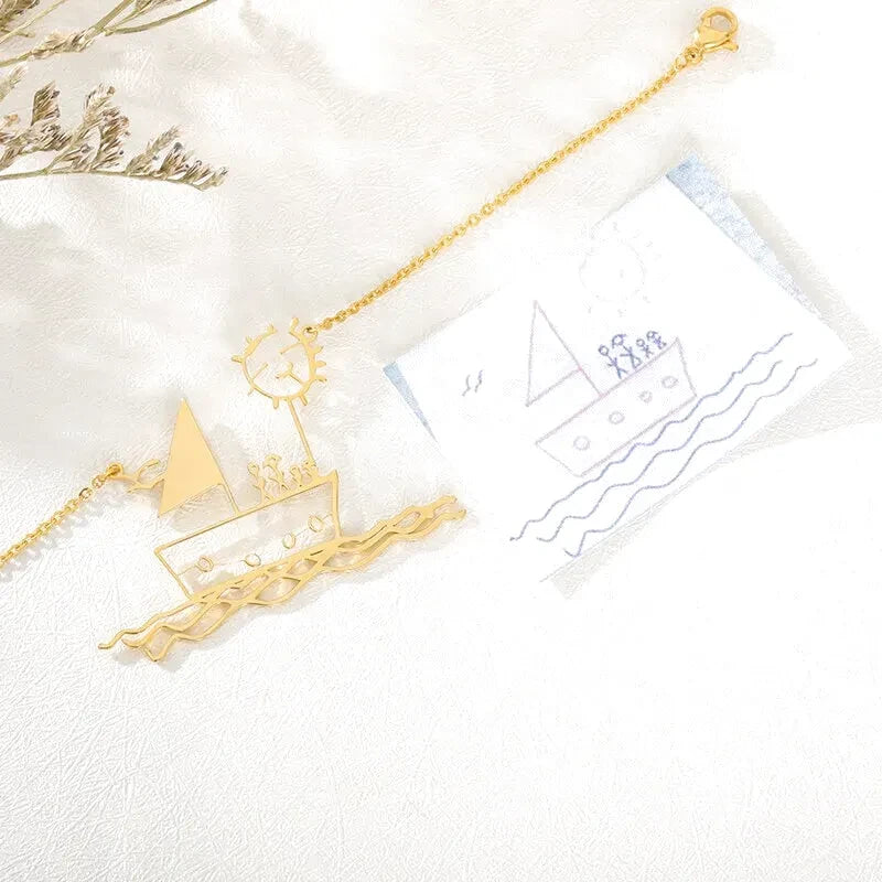 Bracelet Dessin - Or rosé