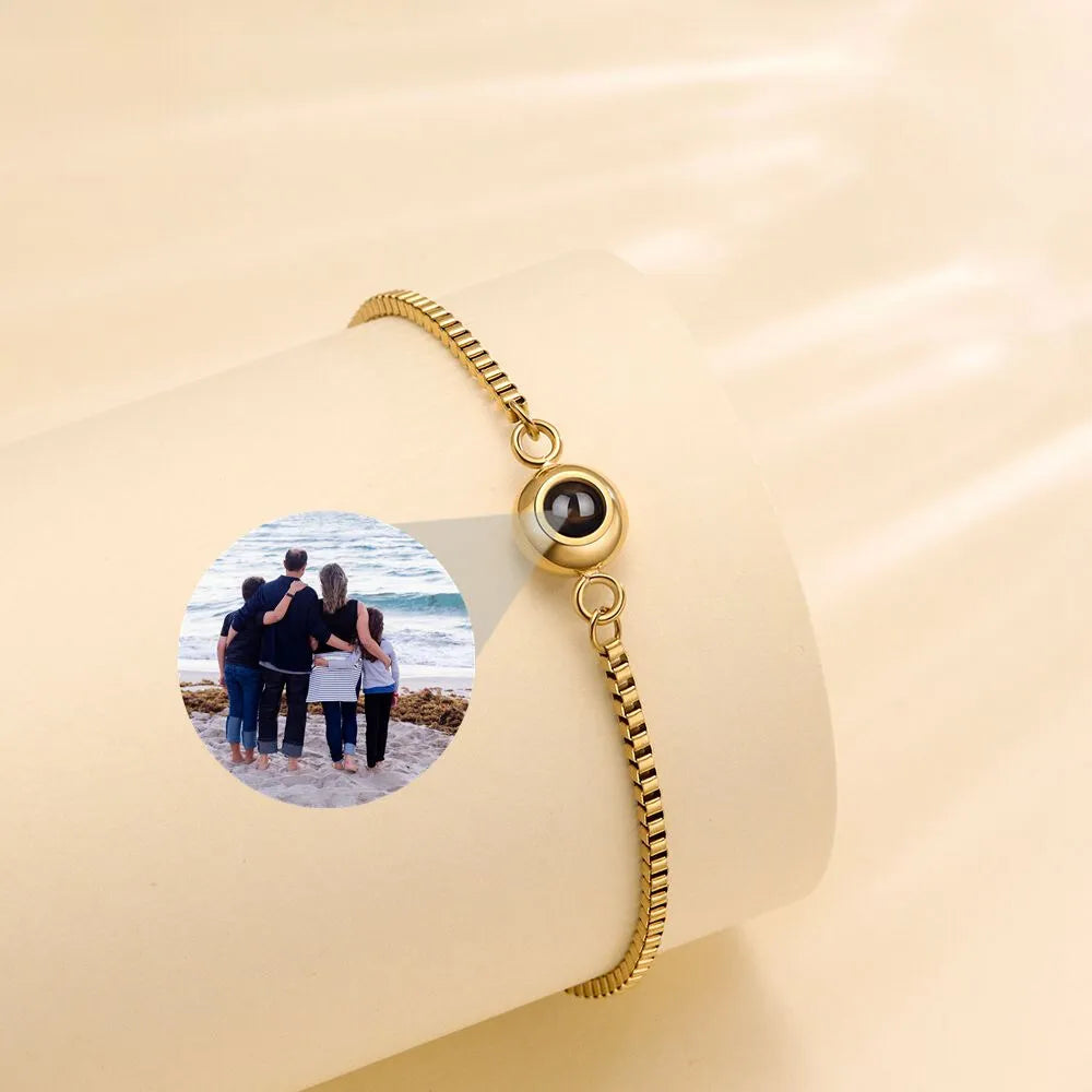 Bracelet Homme Personnalisé Photo - Or