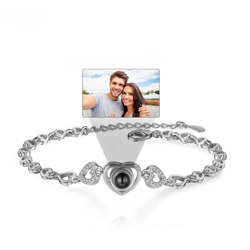 Bracelet Personnalisé avec Photo - Argent