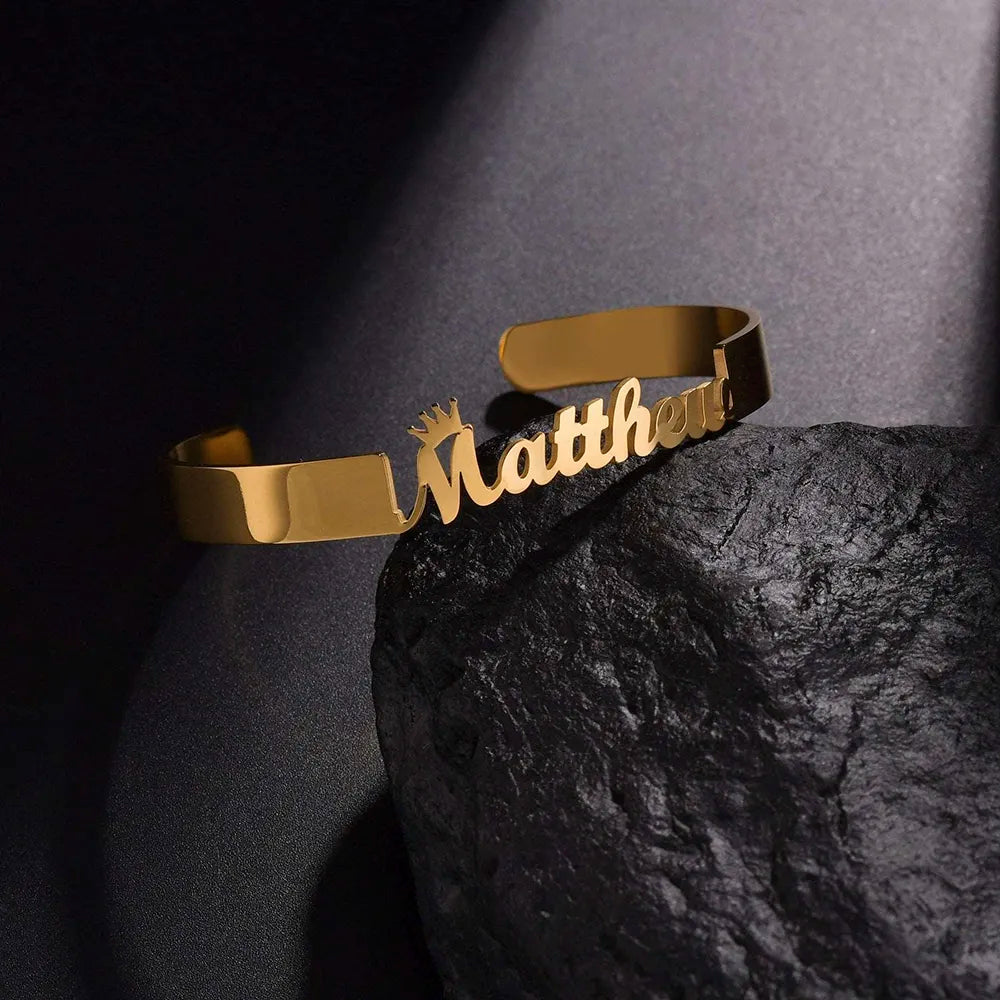 Bracelet Homme Prénom - Or rosé