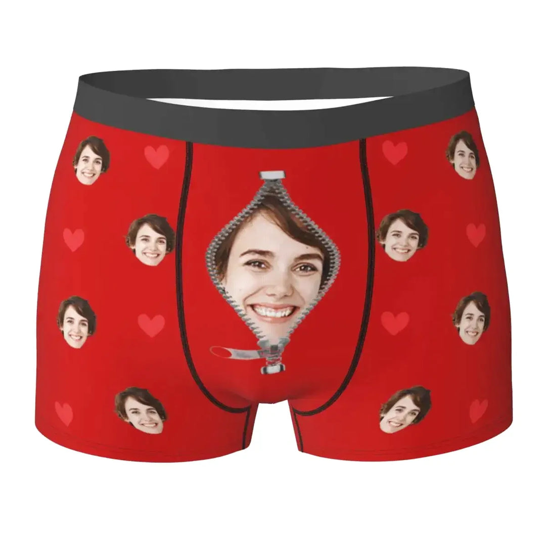 Caleçon Personnalisable Tête Rouge