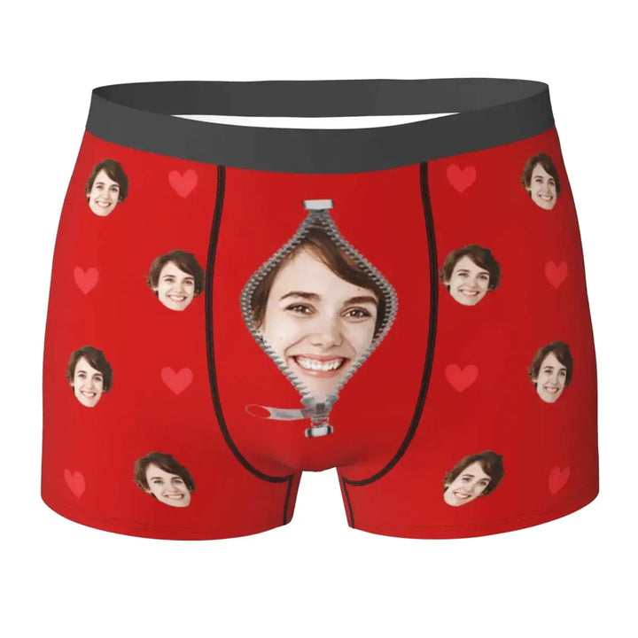 Caleçon Personnalisable Tête Rouge