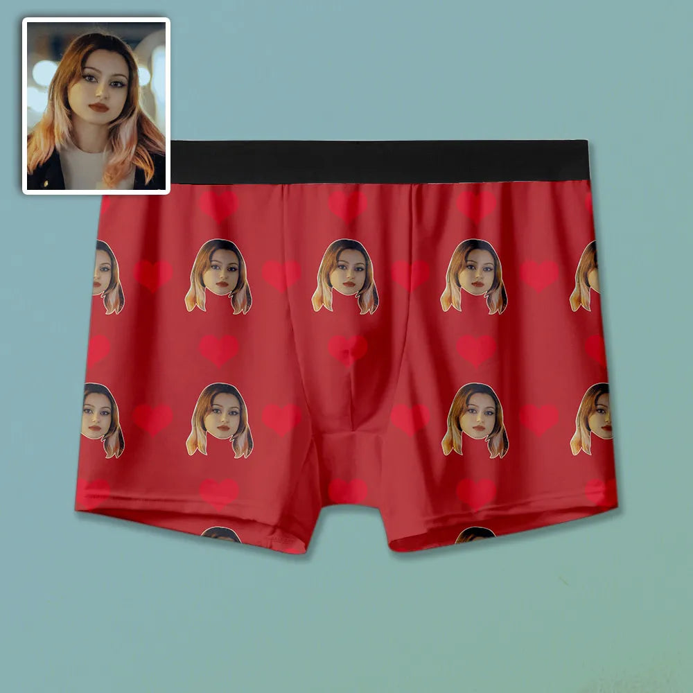 Boxer Personnalisé - Cœurs pleins / XXL
