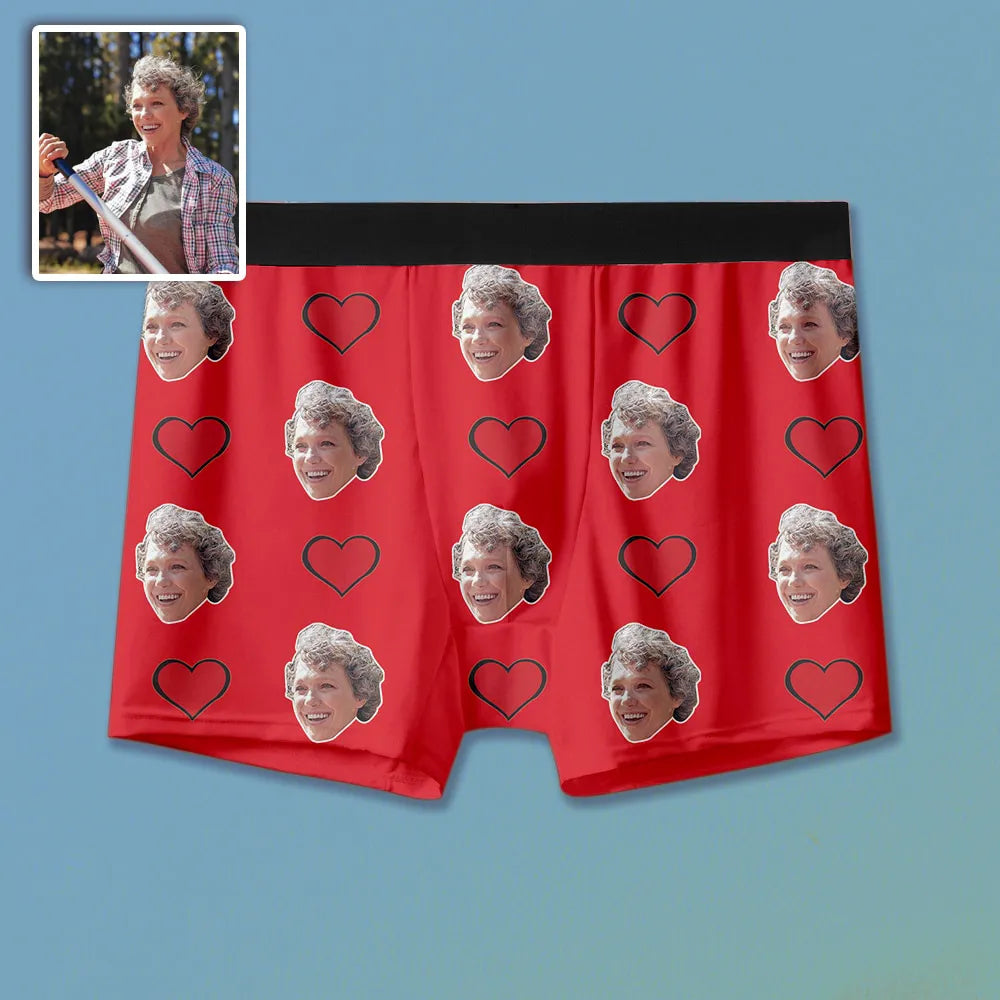 Boxer Personnalisé - Cœurs vides / XXL