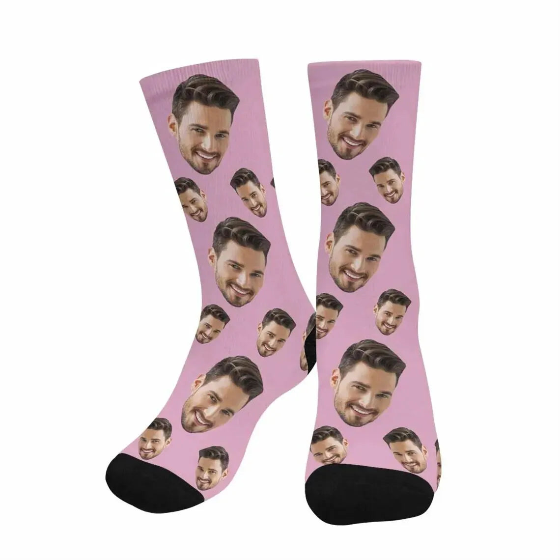 Chaussettes Têtes Personnalisées - Rose