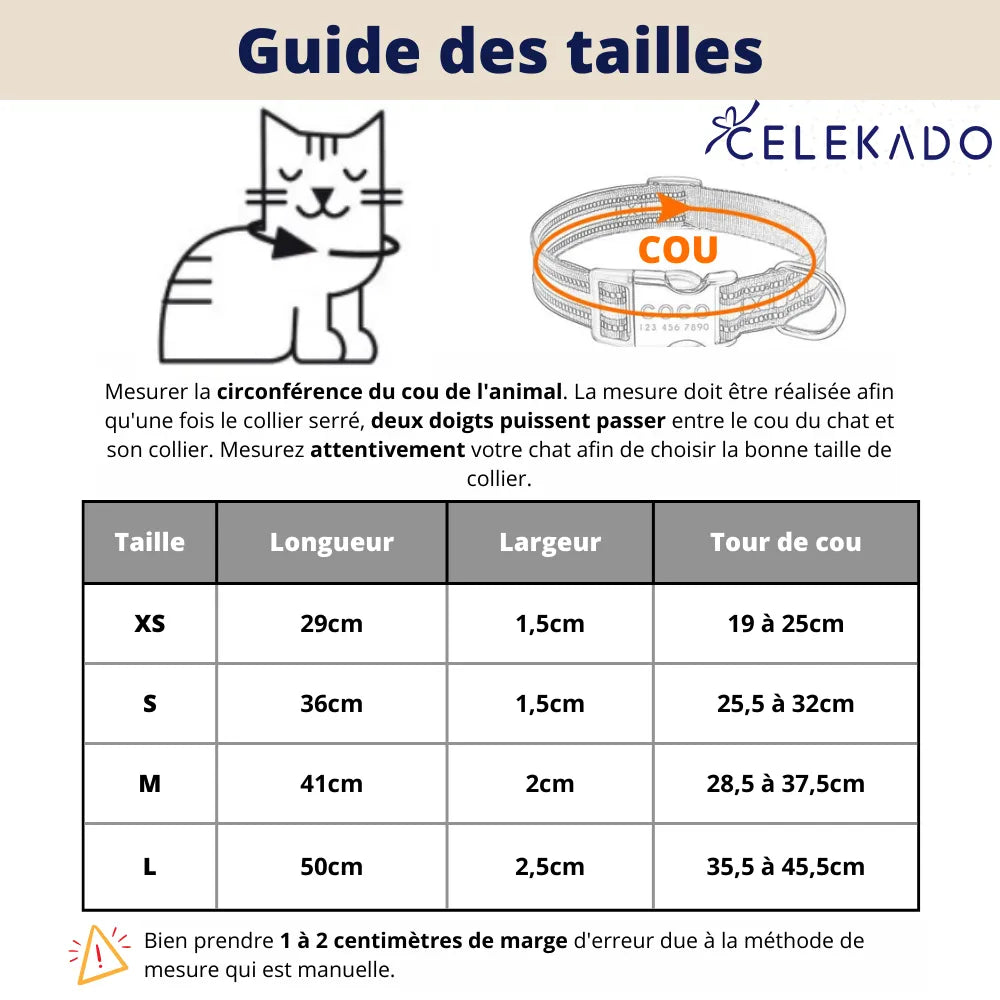 Collier Chat Personnalisé Prénom - Collier Chat Personnalisé Prénom