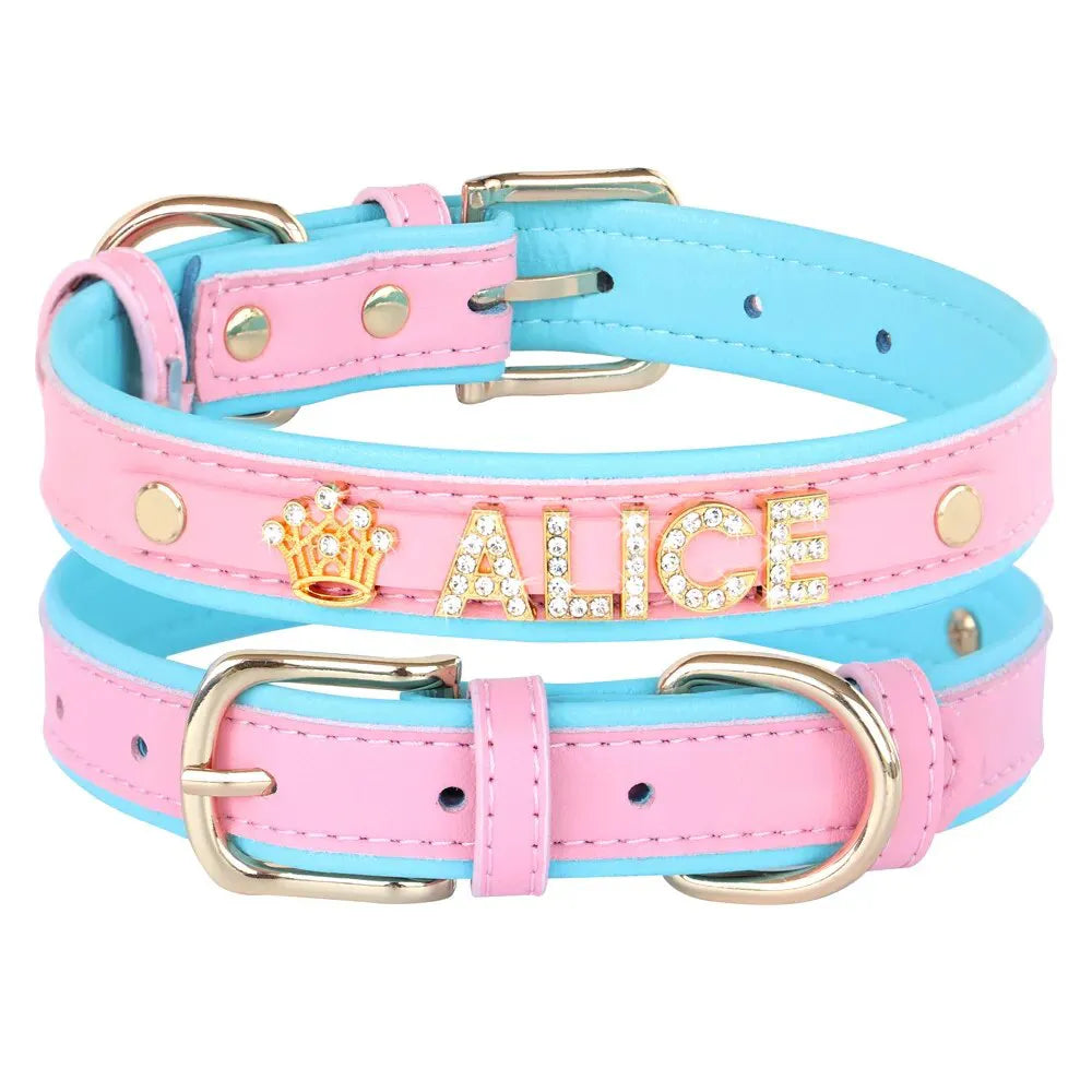 Collier Chat Personnalisé Prénom - Rose / L