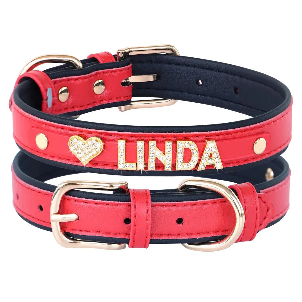 Collier Chat Personnalisé Prénom - Rouge / L