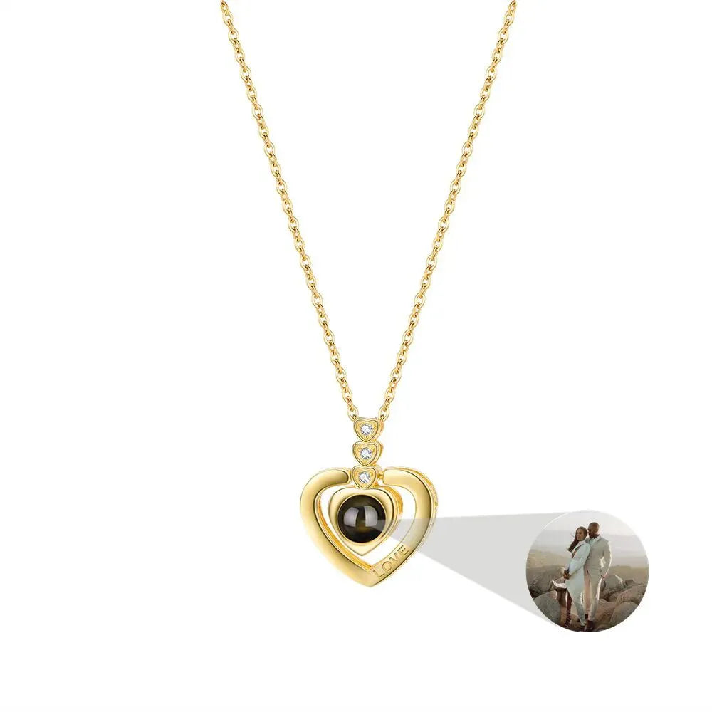 Collier Pendentif Photo - Or