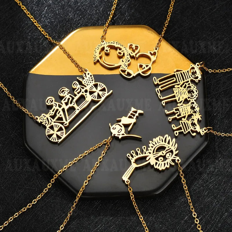 Collier Dessin d'Enfant - Collier Dessin d'Enfant