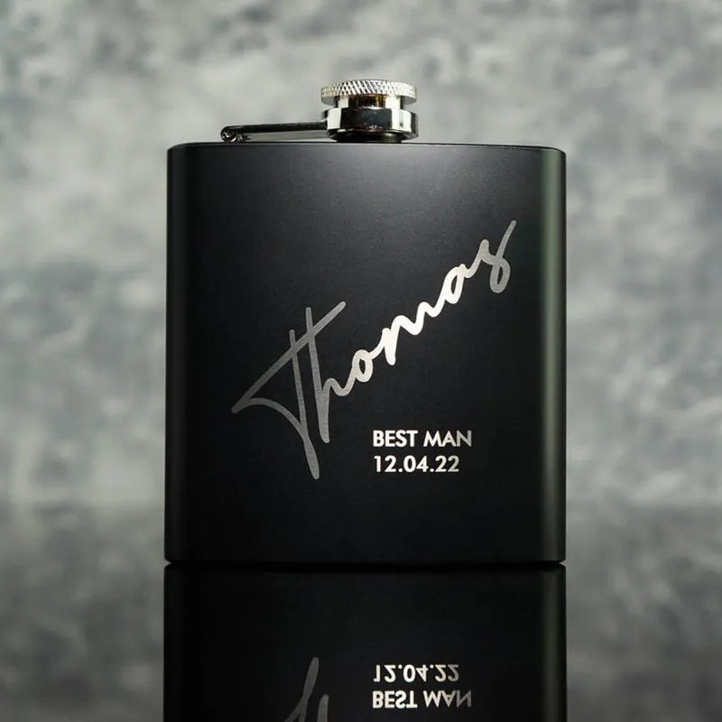 Flasque Personnalisée - 3 / Coffret avec 2 shots et 1 entonnoir