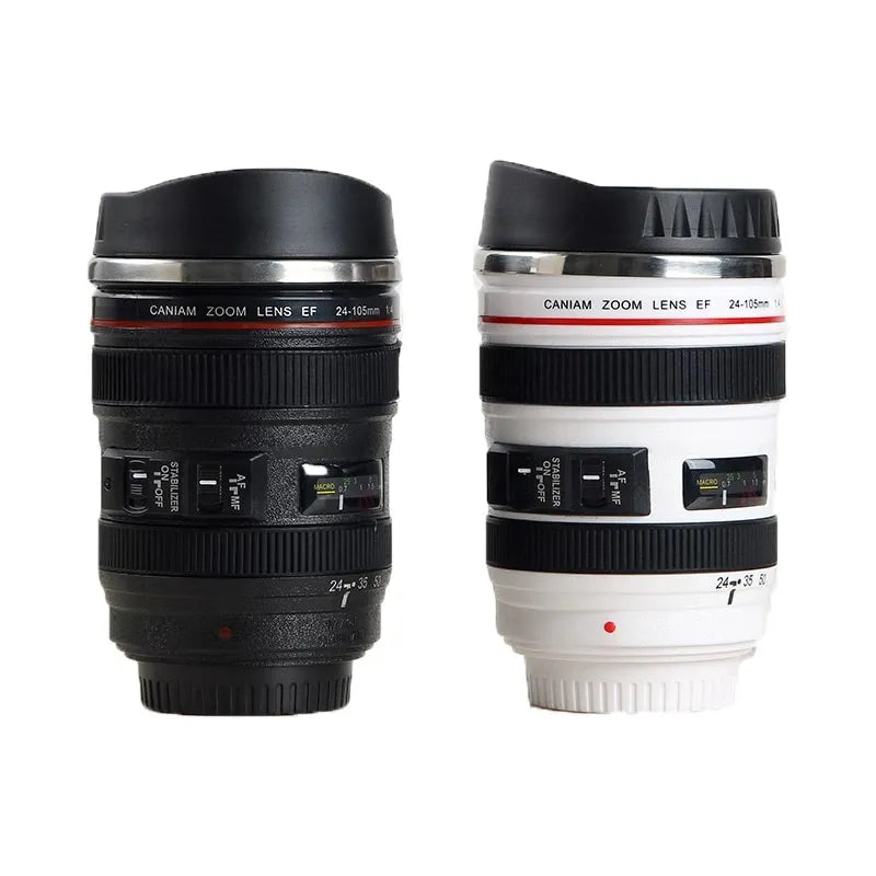 Mug en forme d'Objectif d'Appareil Photo - Blanc