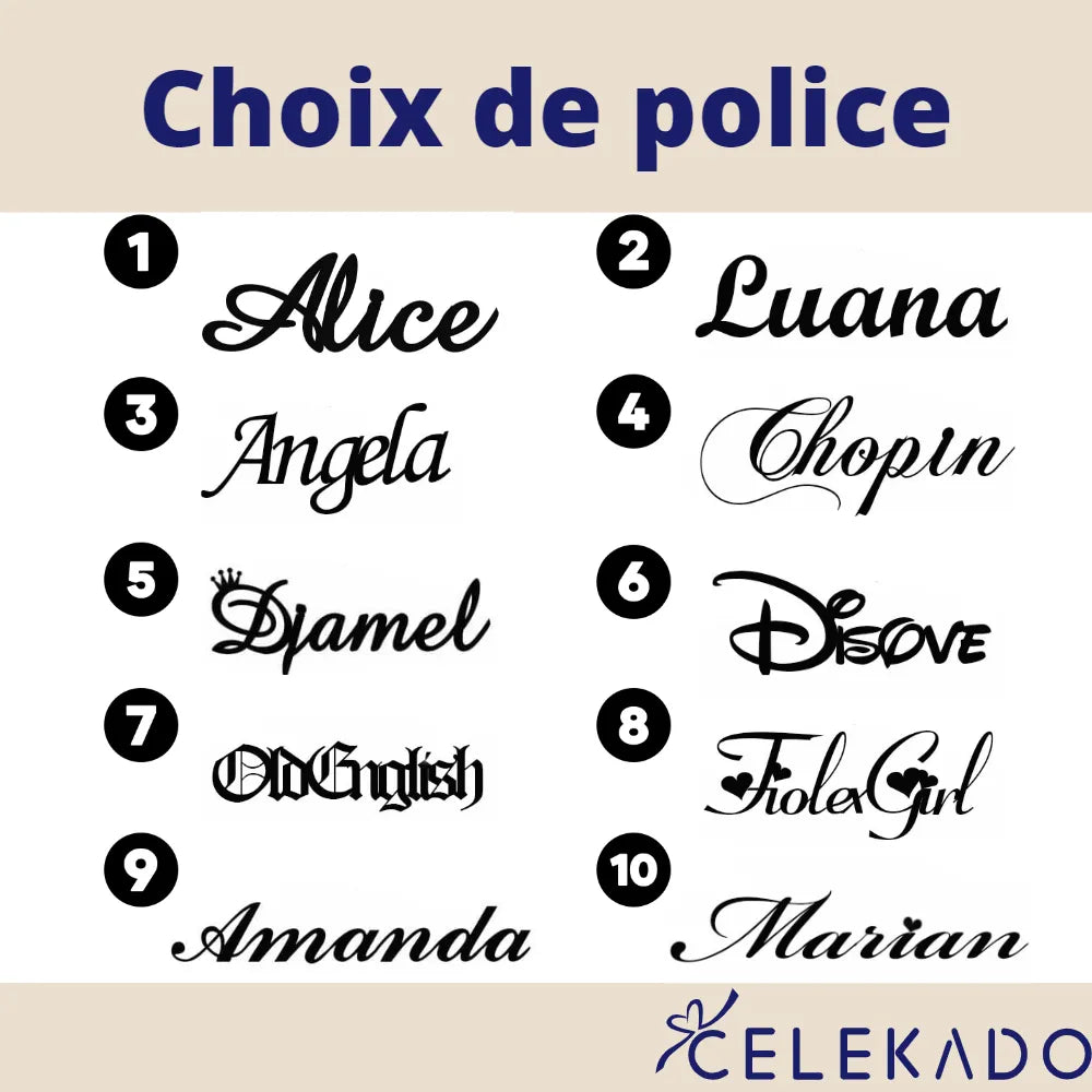 Porte Clé Prénom Personnalisé - Porte Clé Prénom Personnalisé