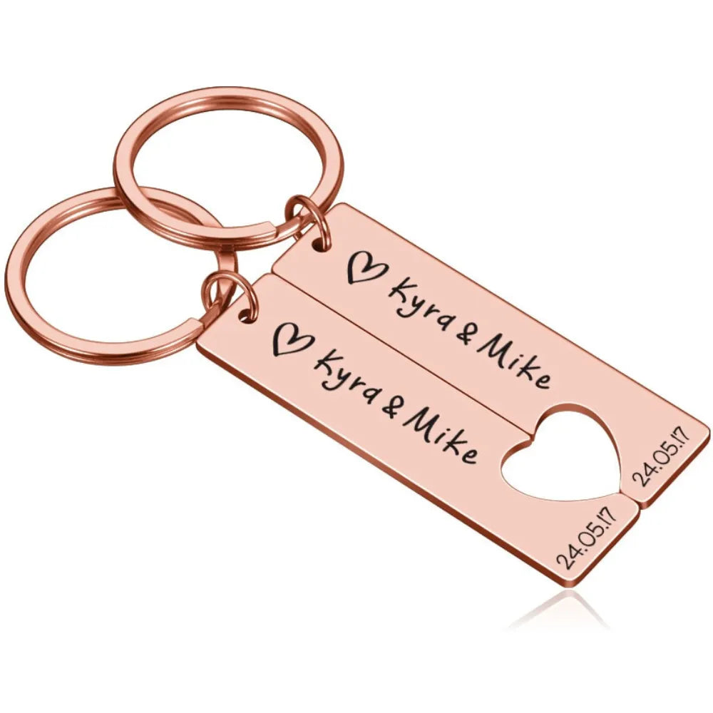 Porte-clés Couple - Or rosé
