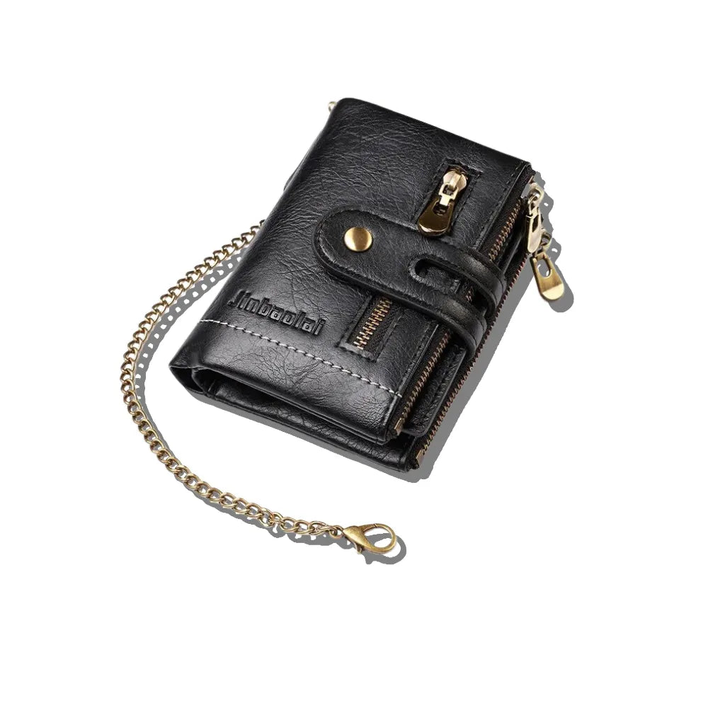 Portefeuille Gravé Homme - Noir