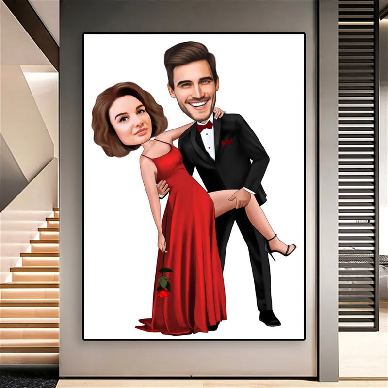 Tableau Couple Personnalisé - 60X90cm / La classe !