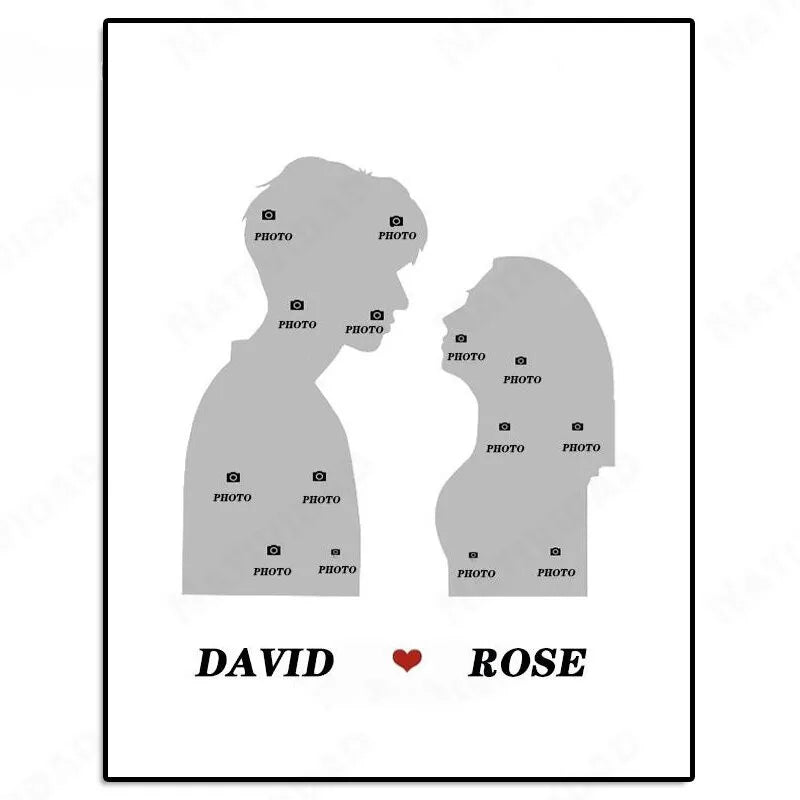 Tableau Couple - 60x90cm / Avec texte
