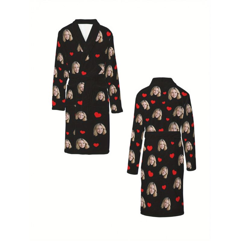 Peignoir de Bain Homme Personnalisé Noir