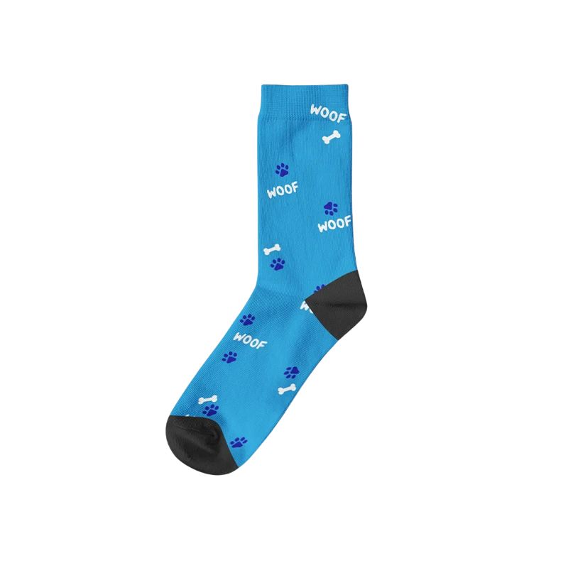Chaussettes Chien Personnalisées Bleu