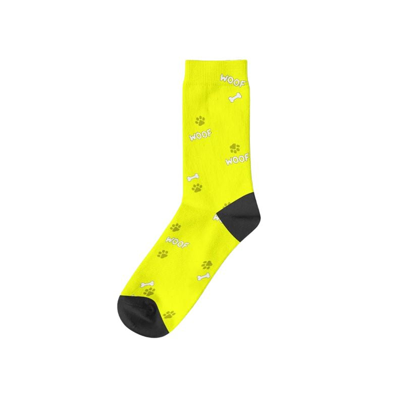 Chaussettes Chien Personnalisées Jaune