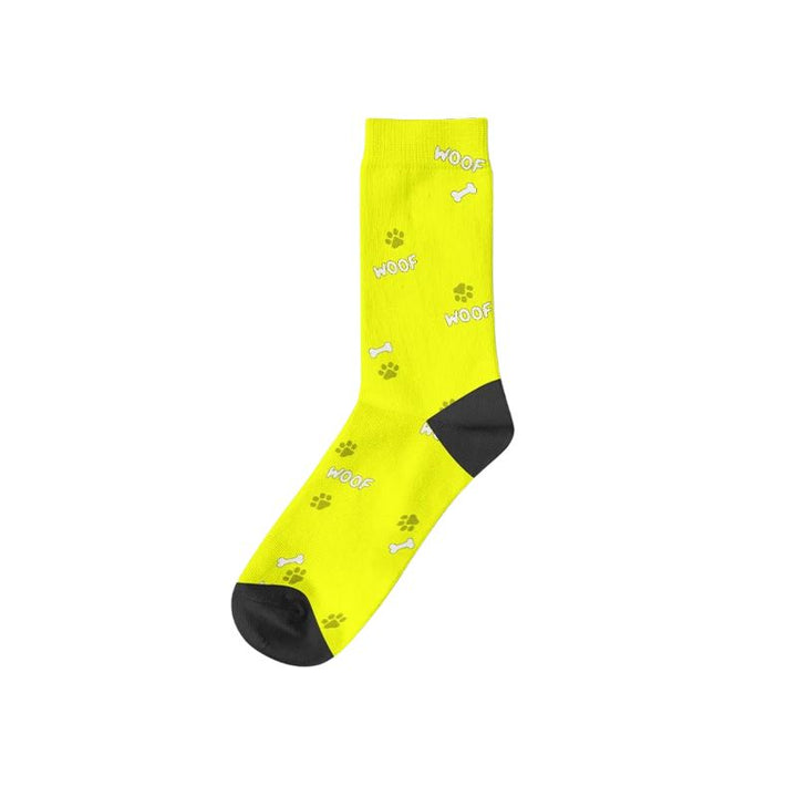 Chaussettes Chien Personnalisées Jaune