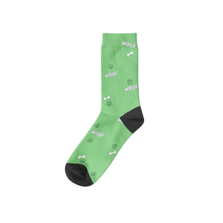Chaussettes Chien Personnalisées Vert Clair