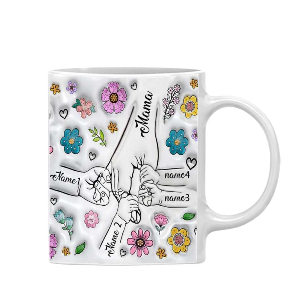 Mug Personnalisé Prénoms Famille Blanc 4