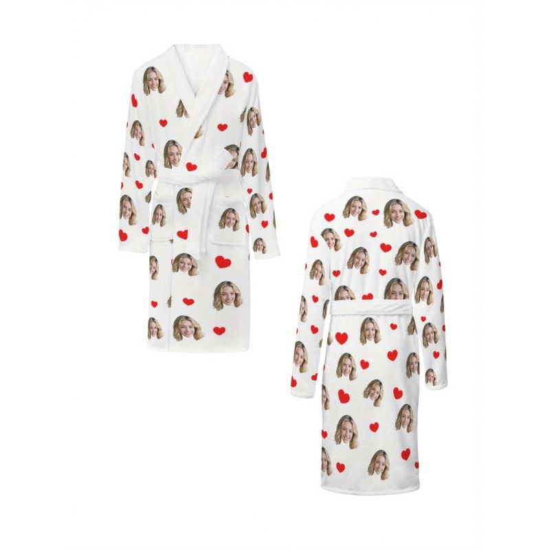 Peignoir de Bain Homme Personnalisé Blanc