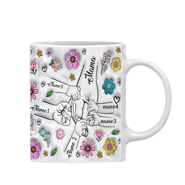 Mug Personnalisé Prénoms Famille Blanc 5