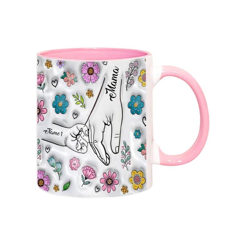 Mug Personnalisé Prénoms Famille Rose 1